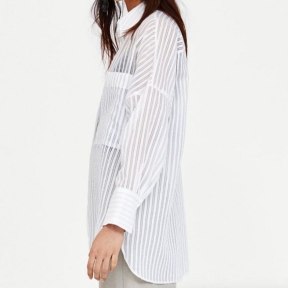 Zara button down shirt Size Small - Picture 3 of 10